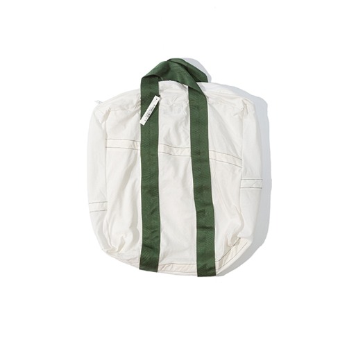 vintage parachute tote bag green belt