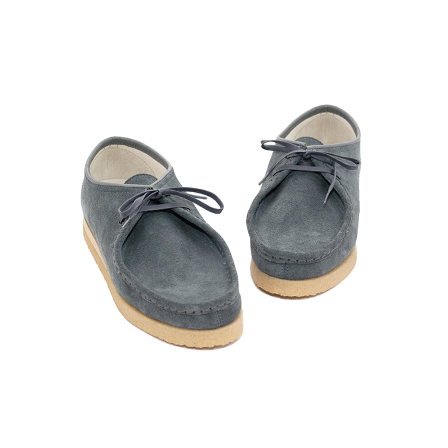 moccasin shoes (suede) blue grey