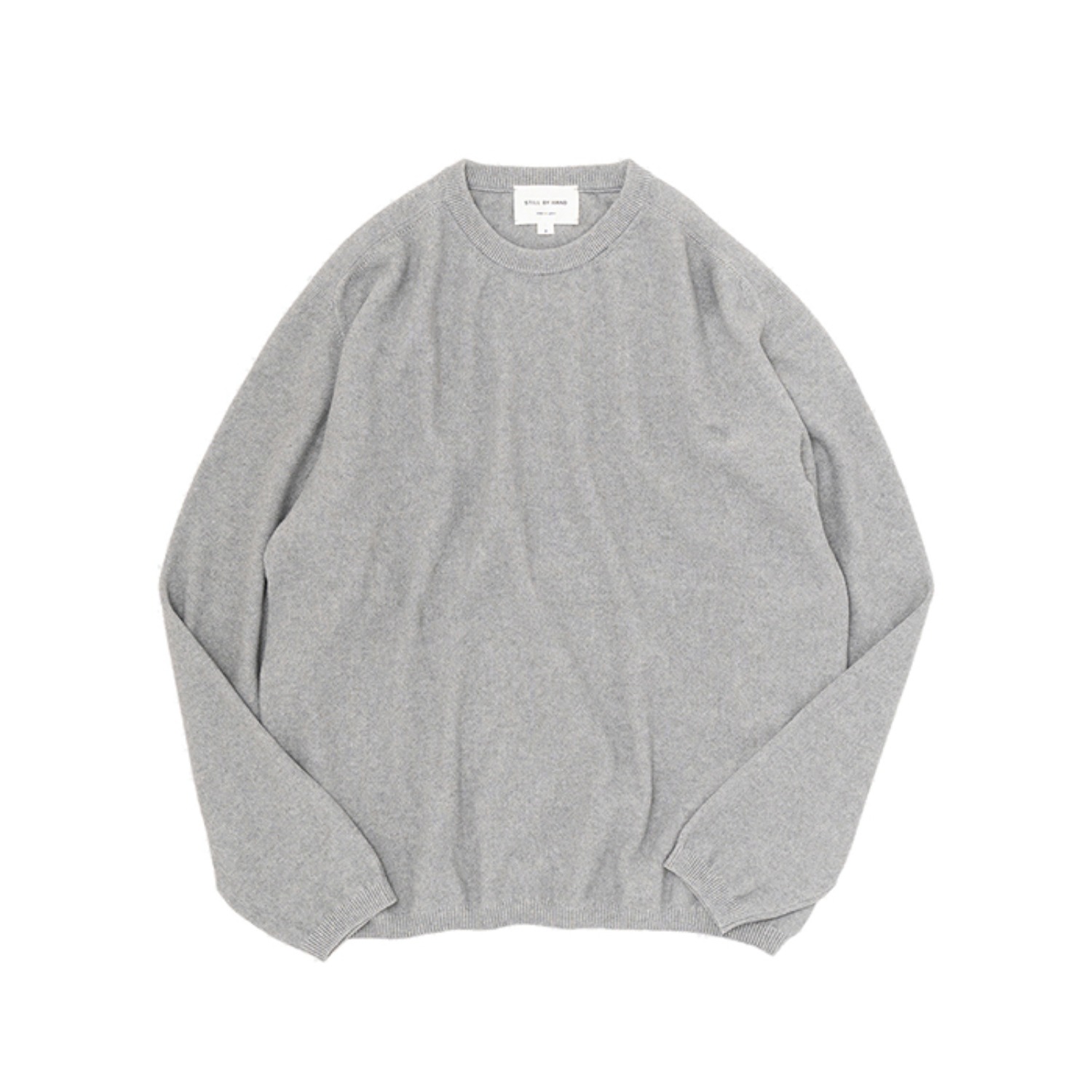 cashmere mix cotton sweater heather grey