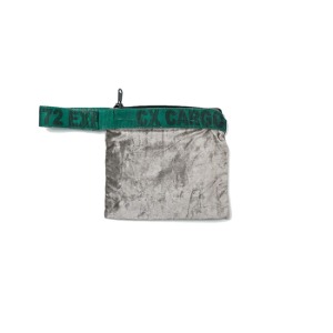 vintage sling belt pouch silver x green