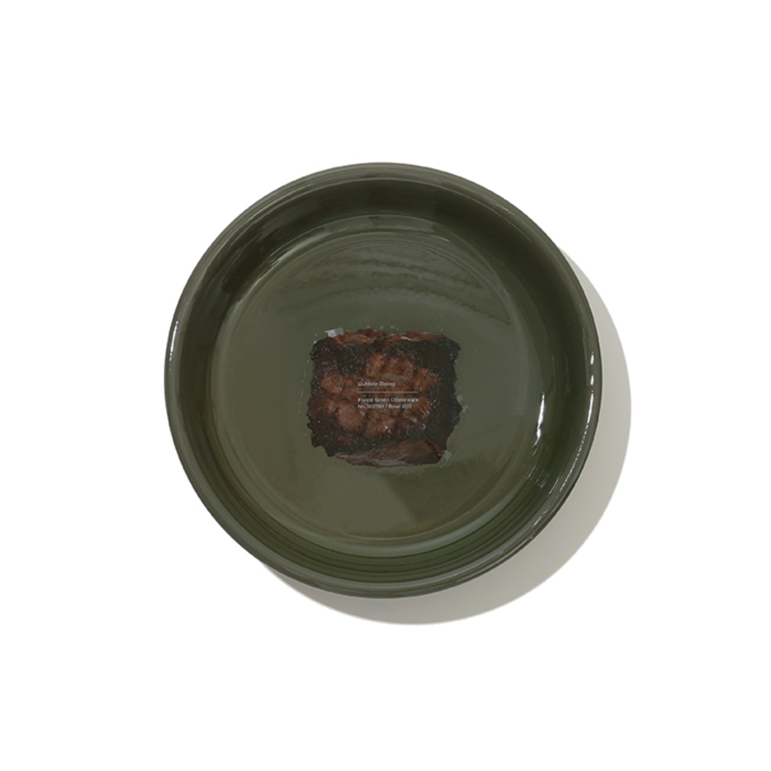 forest green dinnerware plate / Ø22