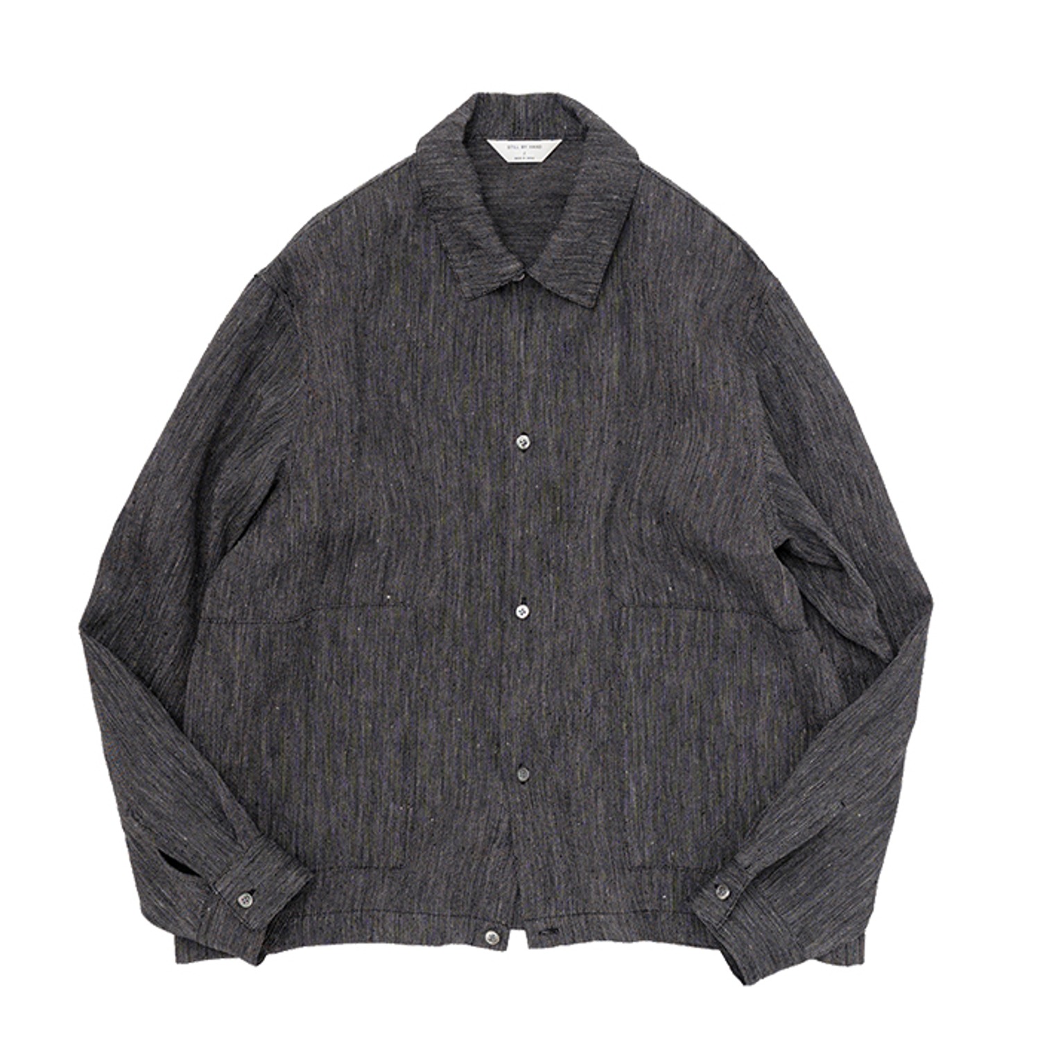 linen shirt jacket charcoal