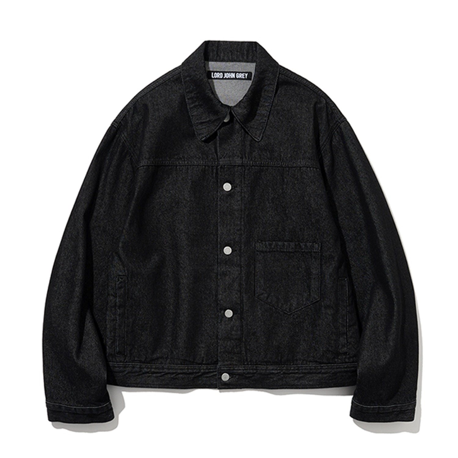 23ss denim trucker jacket black washed