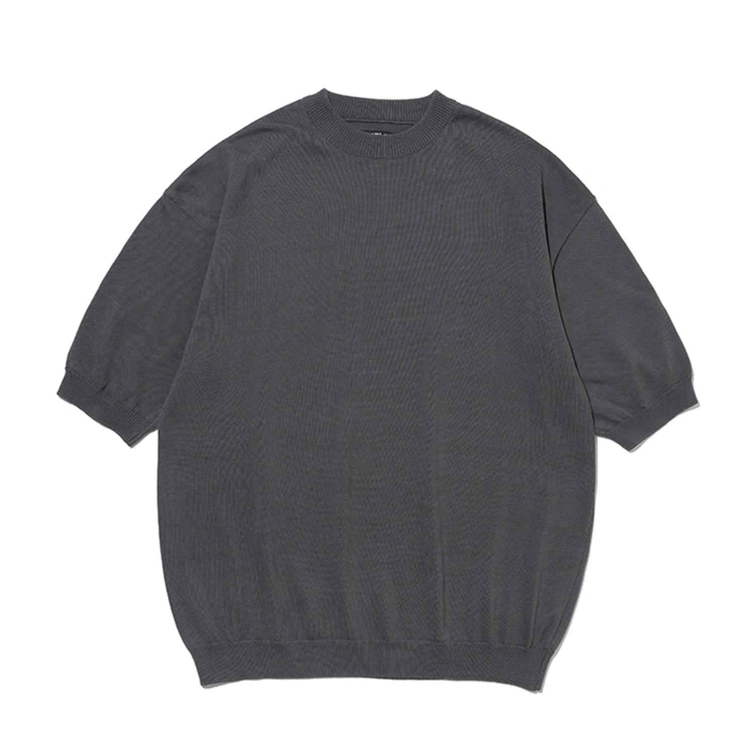crewneck short sleeve knit grey